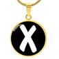 Initial X v3b - 18k Gold Finished Luxury Necklace
