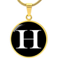 Initial H v3a - 18k Gold Finished Luxury Necklace
