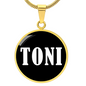 Toni v01w - 18k Gold Finished Luxury Necklace