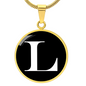 Initial L v3a - 18k Gold Finished Luxury Necklace