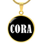 Cora v01w - 18k Gold Finished Luxury Necklace