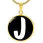 Initial J v3b - 18k Gold Finished Luxury Necklace