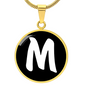 Initial M v3b - 18k Gold Finished Luxury Necklace