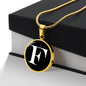 Initial F v3a - 18k Gold Finished Luxury Necklace