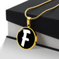 Initial F v3b - 18k Gold Finished Luxury Necklace