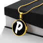 Initial P v3b - 18k Gold Finished Luxury Necklace