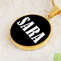 Sara v01w - 18k Gold Finished Luxury Necklace