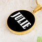 Julie v01w - 18k Gold Finished Luxury Necklace