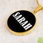 Sarah v01w - 18k Gold Finished Luxury Necklace