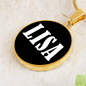 Lisa v01w - 18k Gold Finished Luxury Necklace