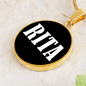 Rita v01w - 18k Gold Finished Luxury Necklace