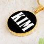 Kim v01w - 18k Gold Finished Luxury Necklace