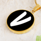 Initial V v3b - 18k Gold Finished Luxury Necklace