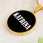 Katrina v01w - 18k Gold Finished Luxury Necklace