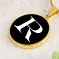 Initial R v3a - 18k Gold Finished Luxury Necklace