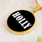 Holly v01w - 18k Gold Finished Luxury Necklace