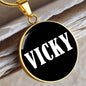 Vicky v03 - 18k Gold Finished Luxury Necklace
