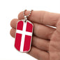 Danish Flag - Luxury Dog Tag Necklace