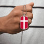 Danish Flag - Luxury Dog Tag Necklace