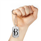 Initial B v001-21 - Luxury Dog Tag Necklace