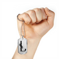 Initial L v001-21 - Luxury Dog Tag Necklace