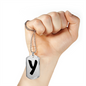Initial Y v1b - Luxury Dog Tag Necklace