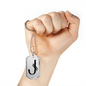 Initial J v001-21 - Luxury Dog Tag Necklace
