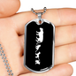 Mama Lioness With 3 Cubs v3 - Luxury Dog Tag Necklace