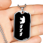 Mama Bear With 3 Cubs v3 - Luxury Dog Tag Necklace