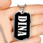 Dina v03 - Luxury Dog Tag Necklace
