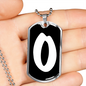 Initial O v3b - Luxury Dog Tag Necklace