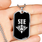 Sue v03a - Luxury Dog Tag Necklace