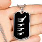 Mama Giraffe With 3 Calves v3 - Luxury Dog Tag Necklace
