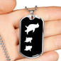 Mama Penguin With 2 Chicks v3 - Luxury Dog Tag Necklace