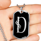 Initial D v001-22 - Luxury Dog Tag Necklace