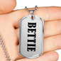 Bettie v01 - Luxury Dog Tag Necklace