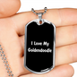 Love My Goldendoodle v6 - Luxury Dog Tag Necklace