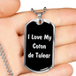 Love My Coton de Tulear v6 - Luxury Dog Tag Necklace