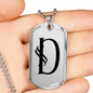 Initial D v001-21 - Luxury Dog Tag Necklace