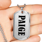 Paige v01 - Luxury Dog Tag Necklace