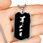 Mama Cat With 3 Kittens v3 - Luxury Dog Tag Necklace