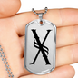 Initial X v001-21 - Luxury Dog Tag Necklace
