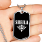 Sheila v03a - Luxury Dog Tag Necklace