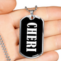 Cheri v03 - Luxury Dog Tag Necklace