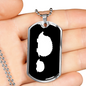 Mama Hedgehog With 1 Hoglet v3 - Luxury Dog Tag Necklace