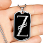 Initial Z v001-22 - Luxury Dog Tag Necklace