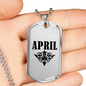 April v01a - Luxury Dog Tag Necklace