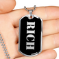 Rich v2 - Luxury Dog Tag Necklace