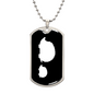 Mama Hedgehog With 1 Hoglet v3 - Luxury Dog Tag Necklace