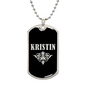 Kristin v02a - Luxury Dog Tag Necklace